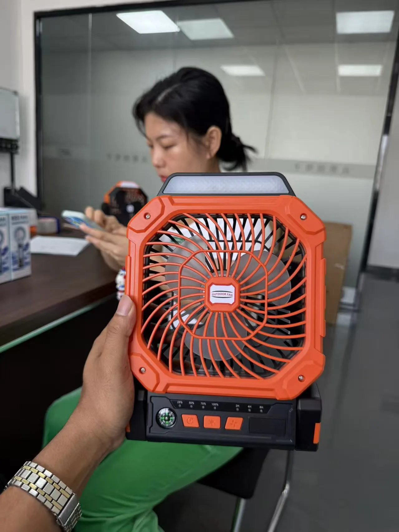 7800mah Solar Fan-Light-Power Bank